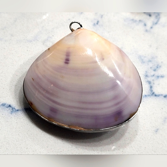 VINTAGE Clam Shell Pendant - Picture 4 of 11